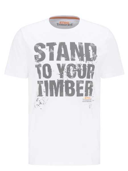 STIHL T-Shirt STAND TO YOUR TIMBER Gr. L Weiß